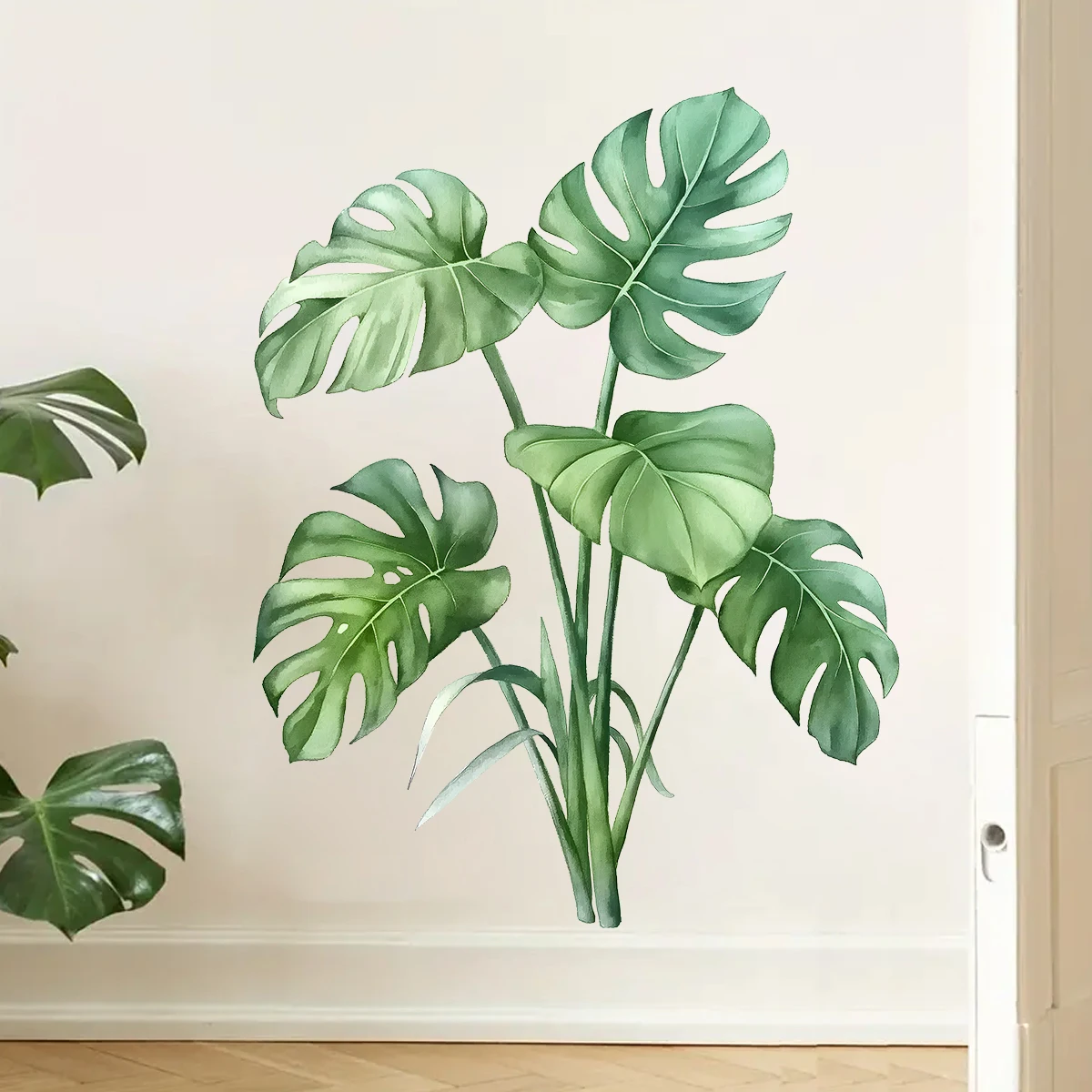 1Pc Watercolor Tortoiseshell Leaf Plant Wall Stickers Furniture Living Room Wall Decals Kids Room Decor Baby Bedroom Decoration