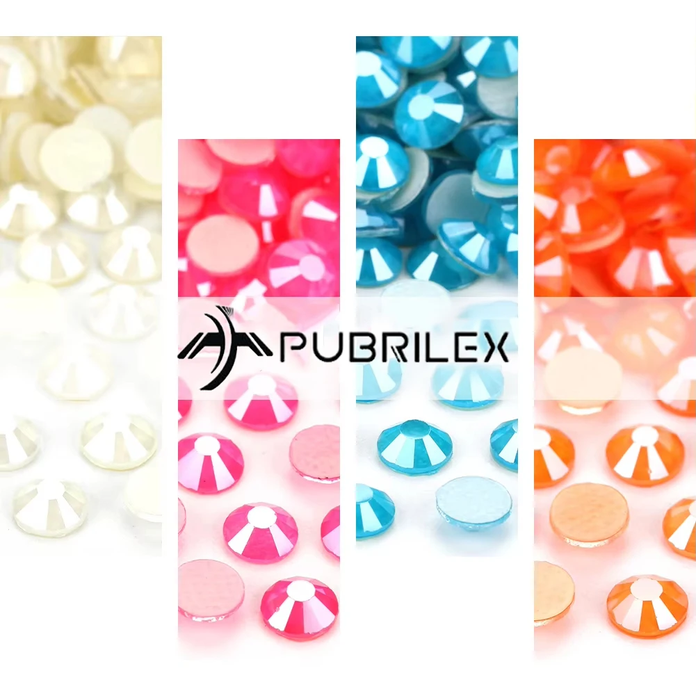 PUBRILEX Leuchtende/Fluoreszierende Farben Nicht-Hotfix Strasssteine Flache Glassteine für Nagelkunst, Kleidungsstücke und Dekorationen – Detail 3
