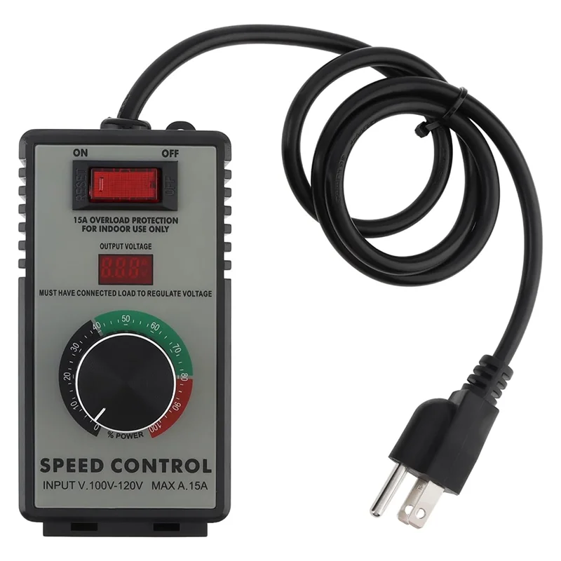 

AA76-AC Motor Speed Controller Variable Speed Controller Fan Speed Controller For Motor Overload Protection US Plug