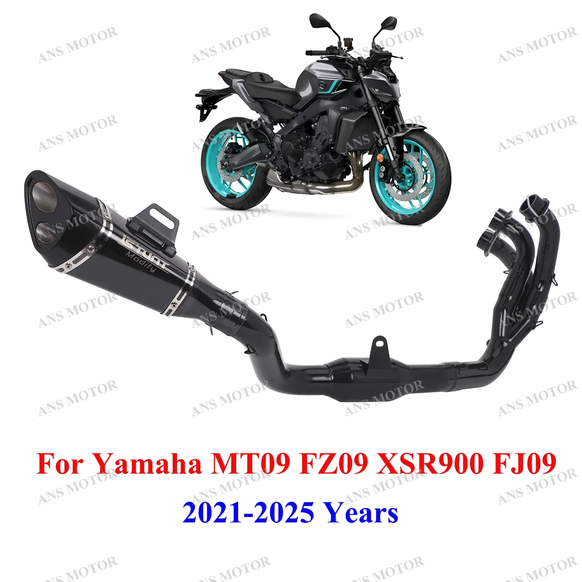 

MT09 Exhuast Slip on For Yamaha MT09 FZ09 XSR900 FJ09 2021-2023 Years Escape Motor Exhaust Full System With Removable DB Killer