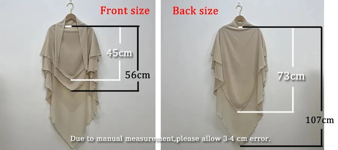 Khimar Two Layer Chiffon Double Layers High Quality Muslim Modest Fashion Prayer Long Hijab Wholesale Islamic Clothing Ramadan