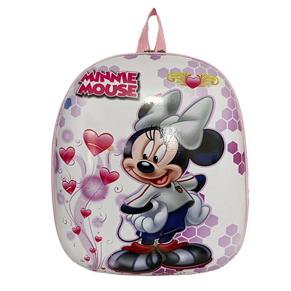 Plecak Disney Cartoon Mickey Minnie Stitch Pooh twarda osłona tornister dziecięcy Kawaii wodoodporny plecak szkolny