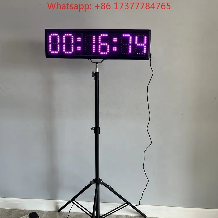 Sports Marathon Running Race Timer Customizable Single Sided Giant LED Clock