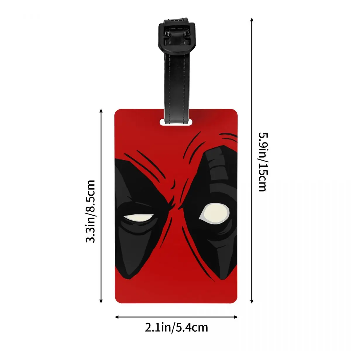 Deadpool Olhos Bagagem Tag, Silica Gel Suitcase Holder, Acessórios de Viagem, Endereço ID, Bagagem Tags Presente