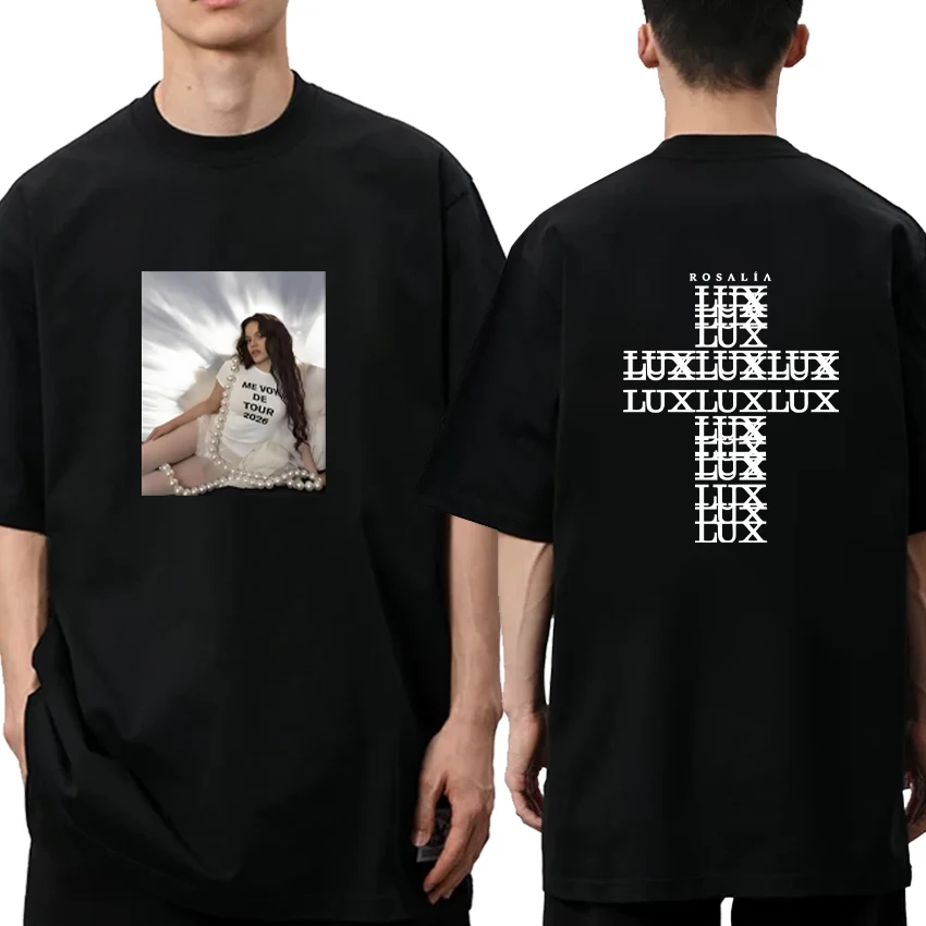 

Summer 2026 Singer Rosalia Lux Me Vov De Tour T Shirt Men Women Fashion Casual 100% Cotton Short Sleeve T-shirts Streetwear Tops