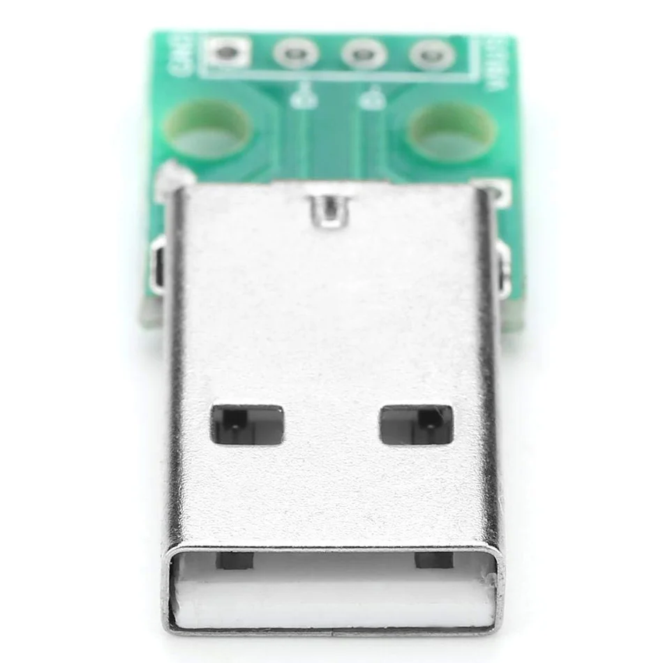USB to DIP Board USB Type A Male Plug to DIP Adapter Board 4 Pin 2.54mm Pitch Adapter for DIY USB Power Supply Breadboard