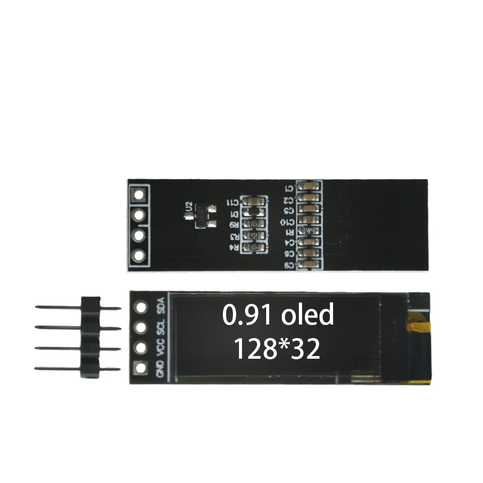 0.91 بوصة 128x32 128 32 I2C IIC واجهة المسلسل الأبيض الأزرق OLED وحدة عرض إل سي دي 0.91 "12832 SSD1306 شاشة LCD ل
