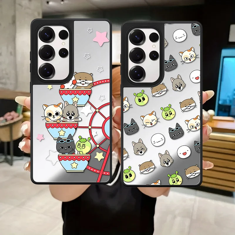 6090825 Mirror Surface Magnetic Phone Cover for Samsung Galaxy S23 S24 S25 S26 Ultra S26+ Plus Case