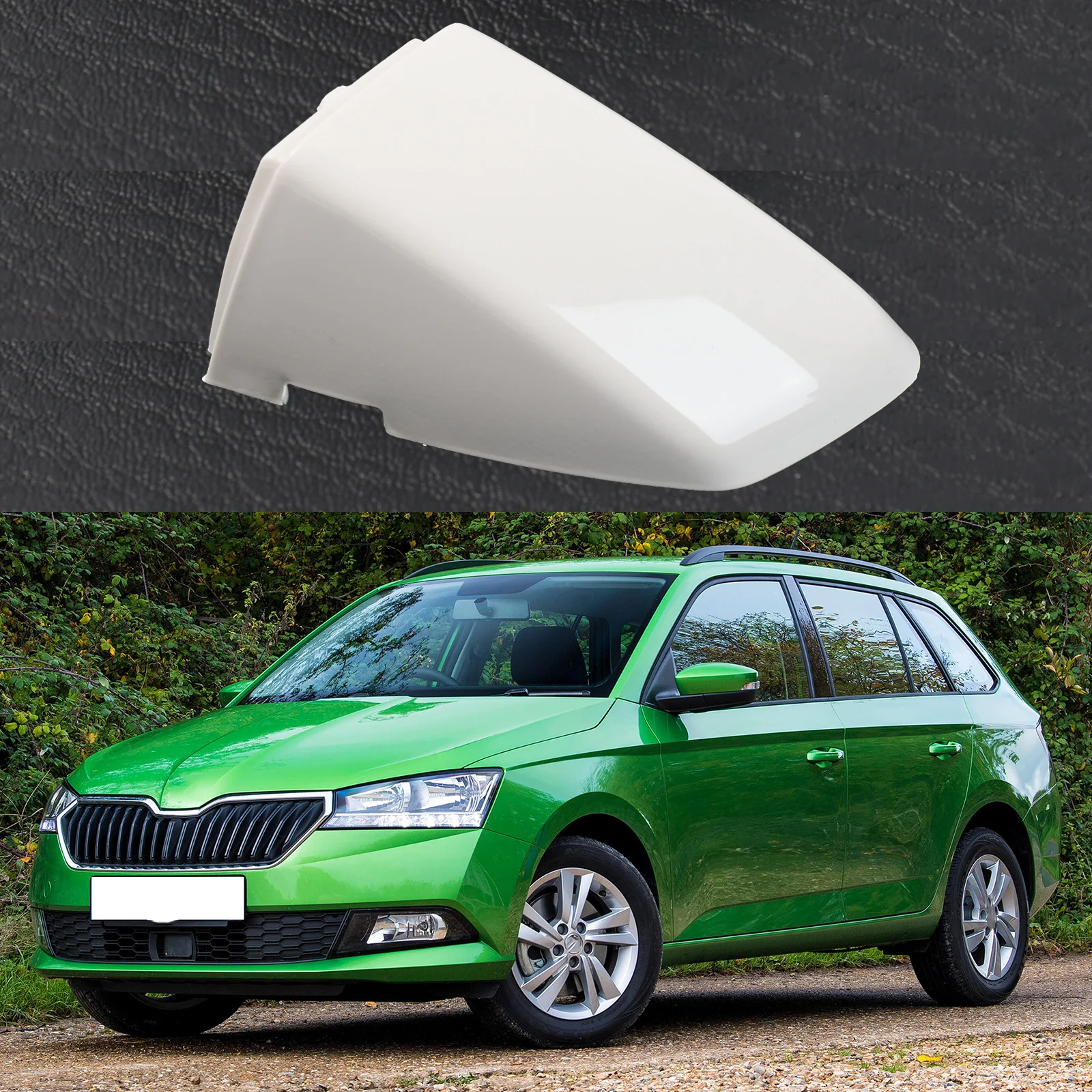 For Skoda Fabia Kamiq Karoq Kodiaq Octavia Scala Superb Drivers Front Left Door Lock Cap Trim Cover White Plastic 5G1837879