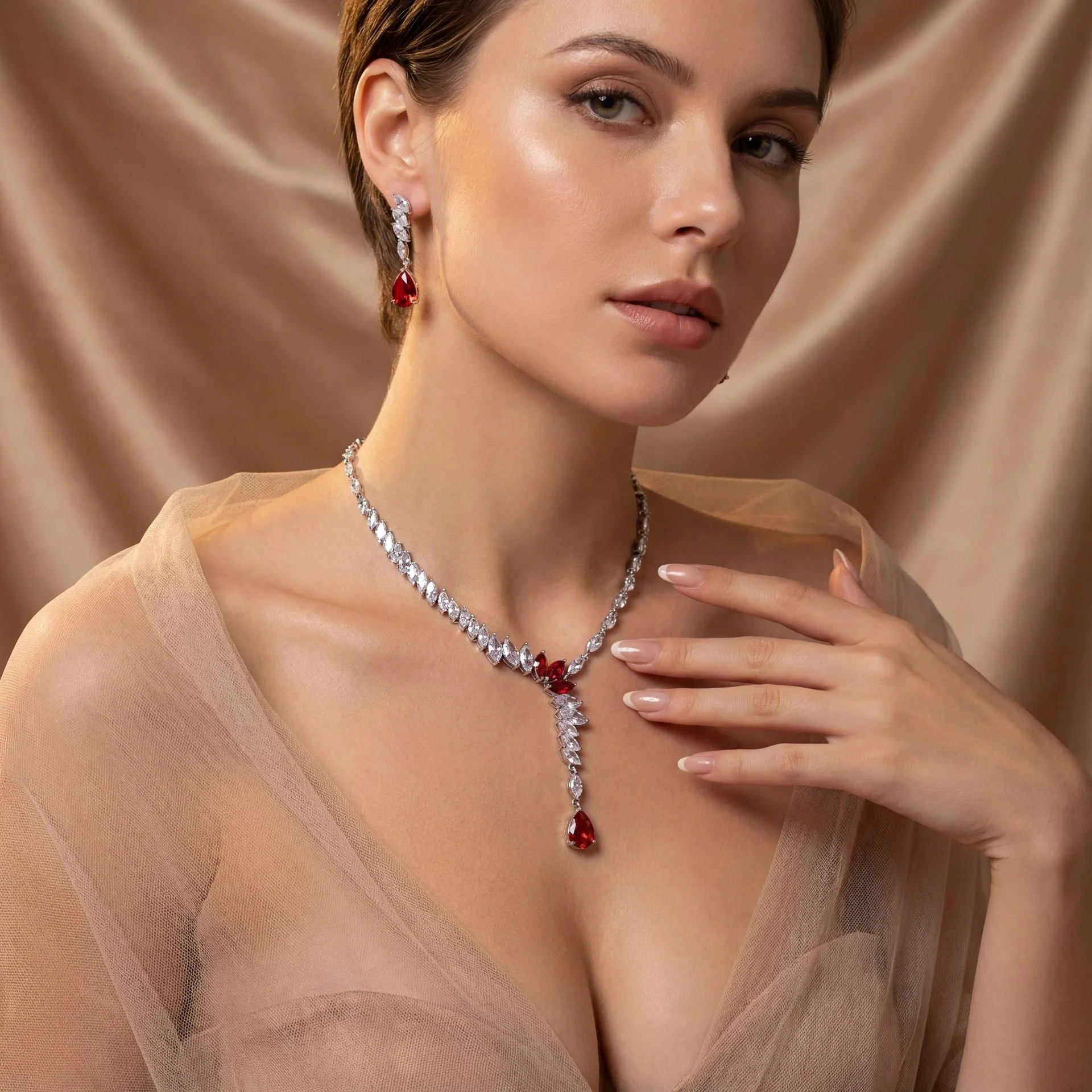 

2026 Bestseller Water Drop Necklace, Luxury Minimalist Full Diamond Clavicle Chain, Fresh Niche Ins Style Women Jewelry