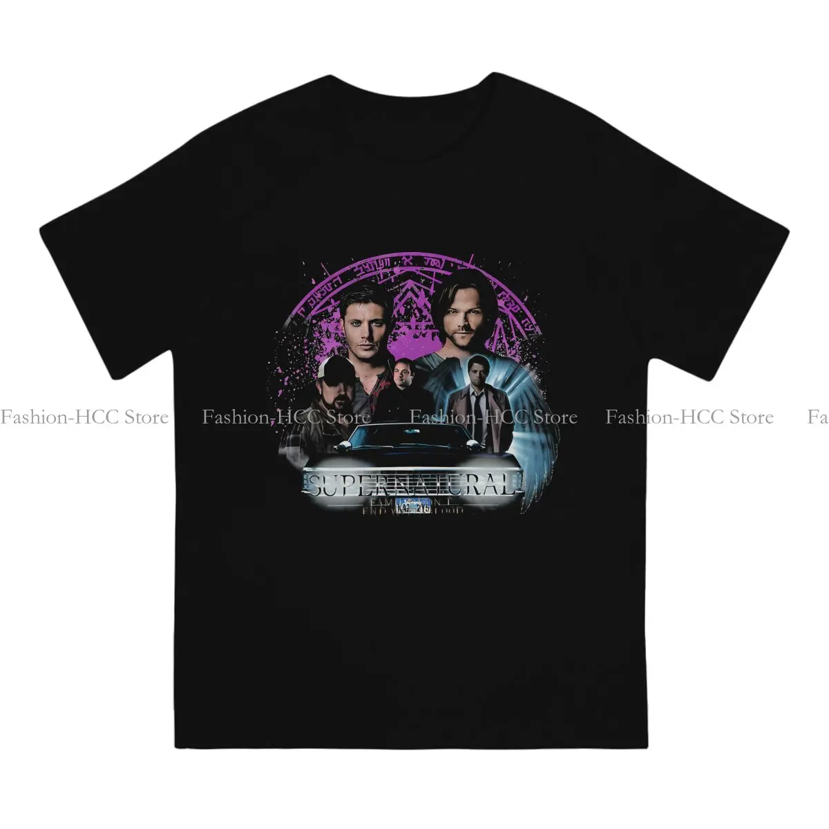 Family Don't End With Blood Special Polyester TShirt Dean Winchester Supernatural Top Quality Hip Hop Gift Idea  T Shirt