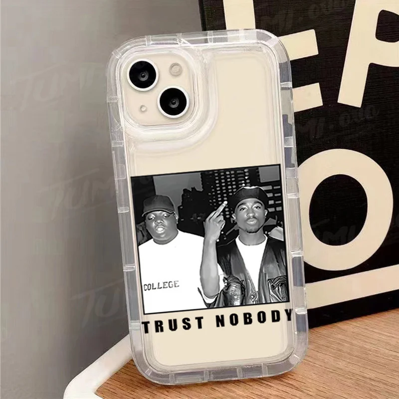 Rapper 2pac Singer Tupac Phone Case For Xiaomi Redmi Note 13 12 Pro Plus 12S 11 11S 10 10S 9 9S 8 Pro 12C 10C Clear Back Cover