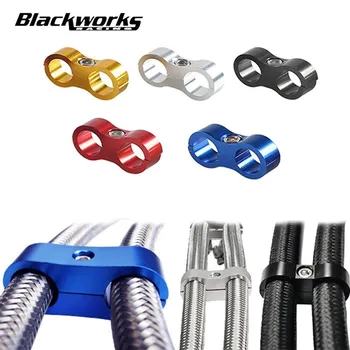 Universal aluminium AN4 AN6 AN8 AN10 Billet Öl Kraftstoff Wasser Schlauch Rohr Seprator Teiler Clamp linie separator Kit