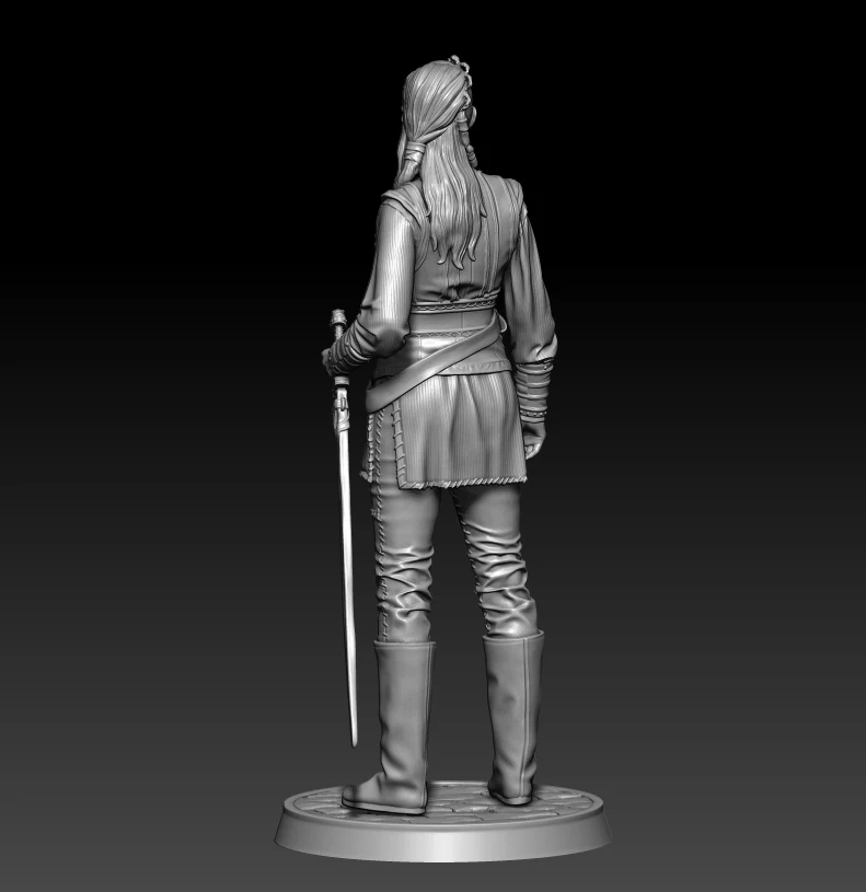 1/24 75mm  1/18 100mm Resin Model Viking Female Warrior Figure Unpainted No Color RW-621