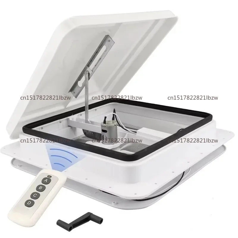 14-Inch RV Roof Vent White RV Room Vent with Fan Black Range Hood Exhaust Hood