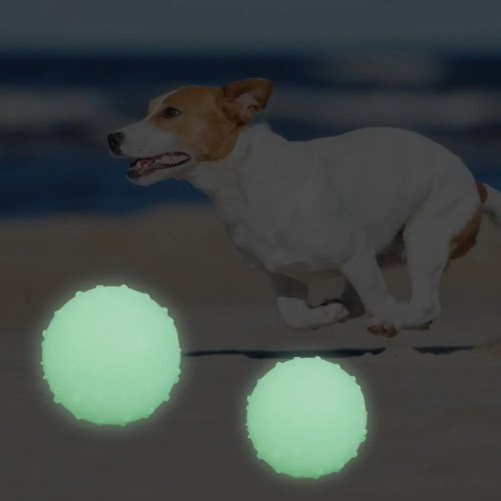 Pet Chew Toy  Durable Luminous Ball Dog Training Toy  Portable Pet Molar Toy