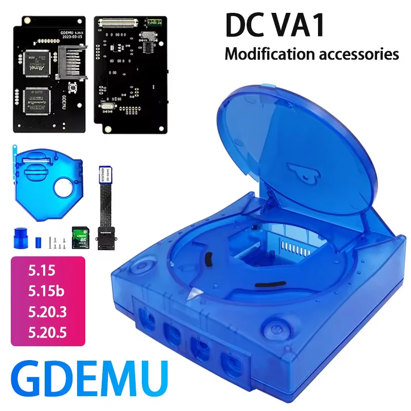 For SEGA DreamcastGDEMU 5 15b 5.20.5 Optical Drive Emulation Board and Remote Card Installation Kit DC Console GDU DC VA1 Shell