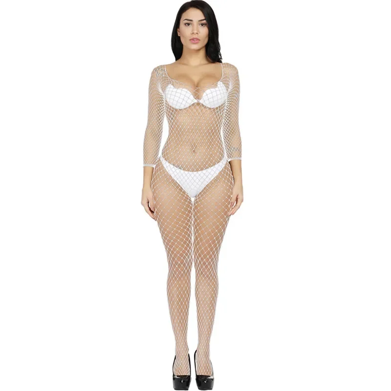 Sexy Transparent Fishnet Bodystockings Women Lingerie for Women Full Body Erotic Porno Bodysuit Sex Crotchless Teddy Catsuit