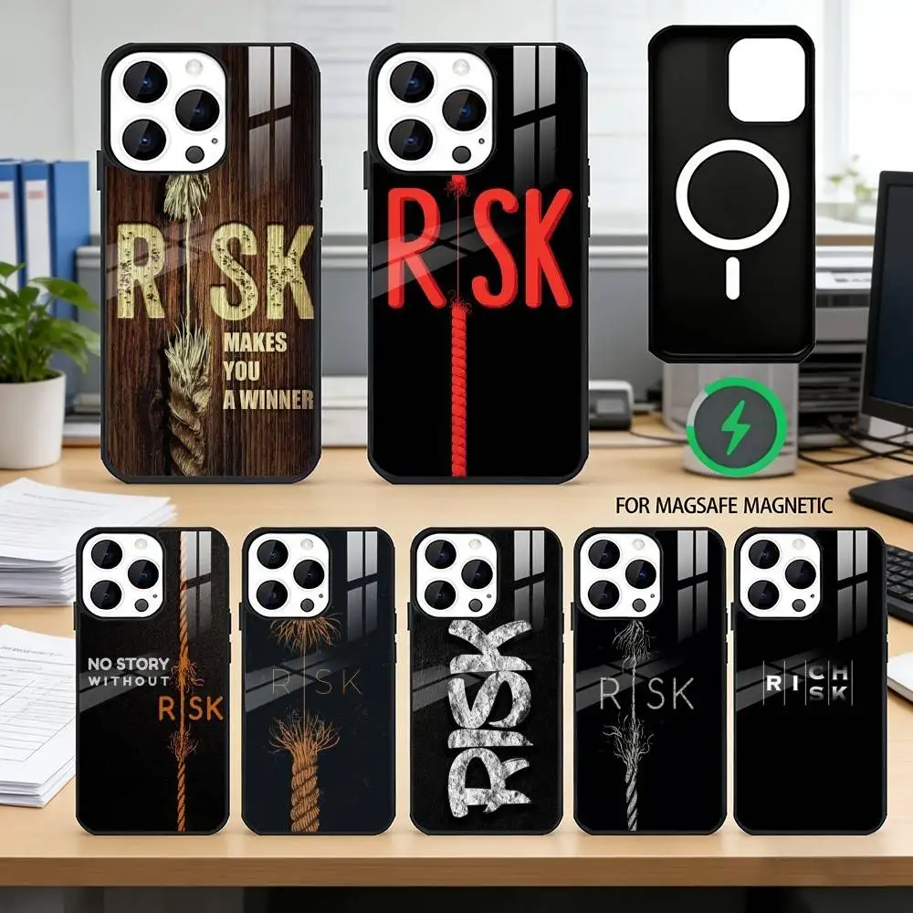 

Day Trader Trading RISK RICH Phone Case For iPhone17,16,15,14,13,12,11 Plus,Pro Magnetic For Magsafe Wireless Charging