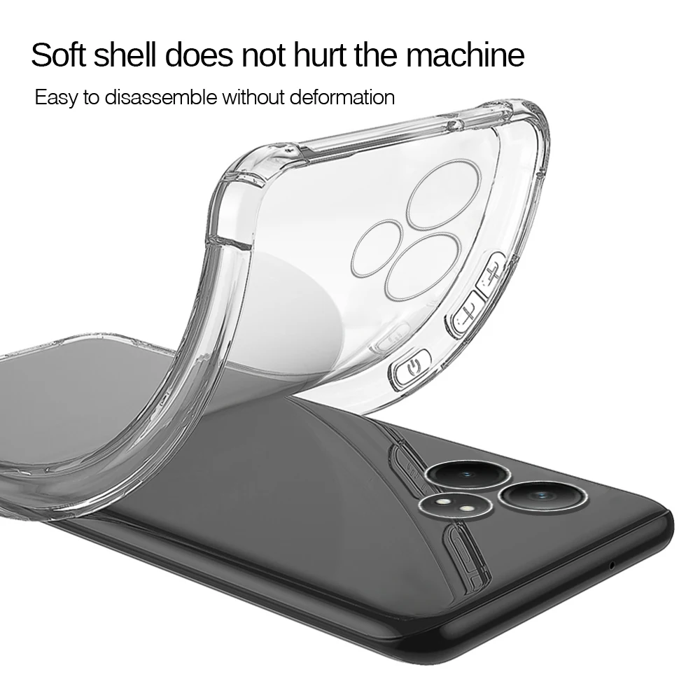 TPU Soft Phone Case For Realme GT 6 6T Neo6 Neo6 SE GT6 GT6T GTNeo6 Neo6SE Transparent Shockproof lens screen protector shell