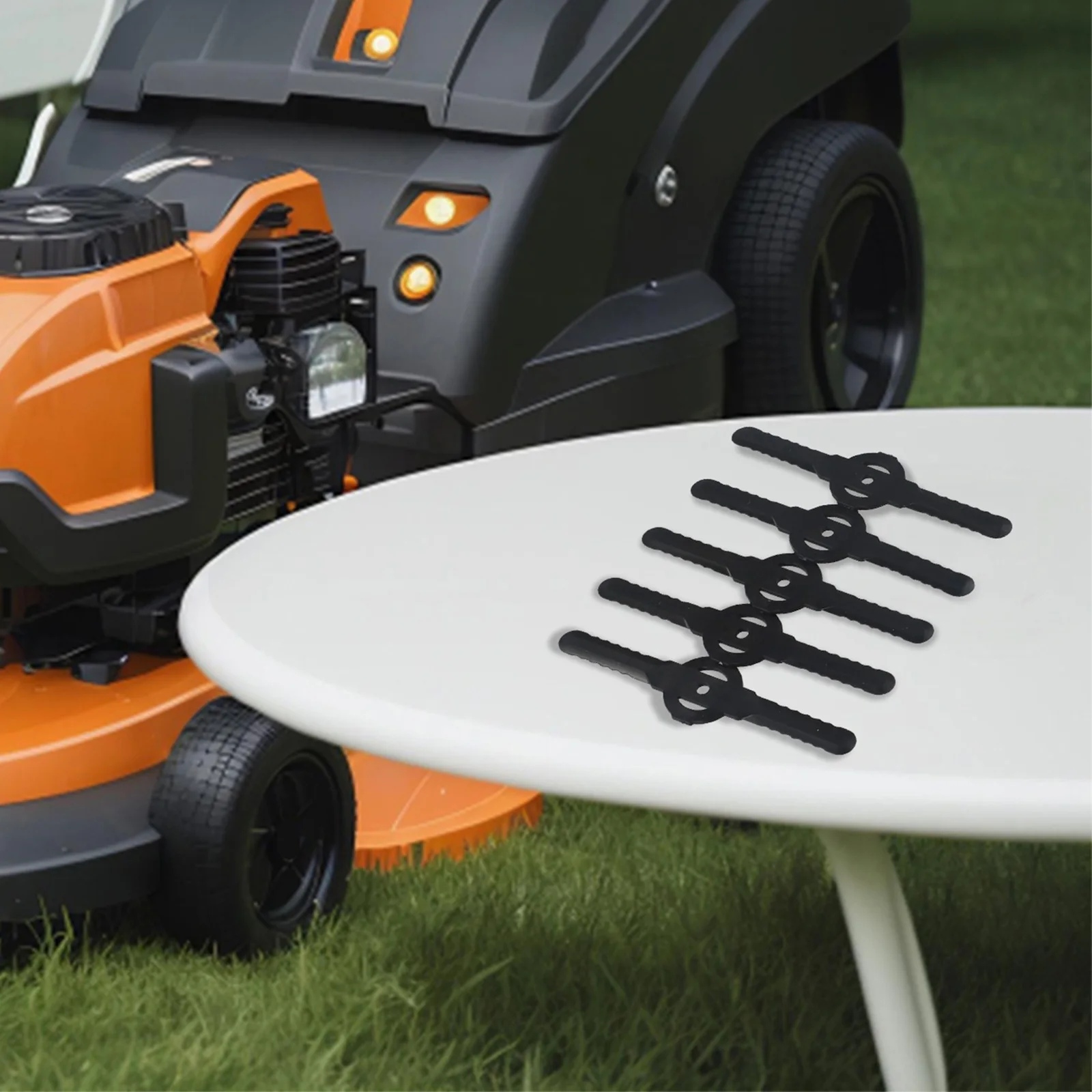 5 ชิ้น 138 มิลลิเมตรหญ้า Trimmer ใบมีดหัวเปลี่ยนพลาสติกสีดําเครื่องตัดหญ้าเครื่องตัดแปรงใบมีดสวนเครื่องมืออะไหล่