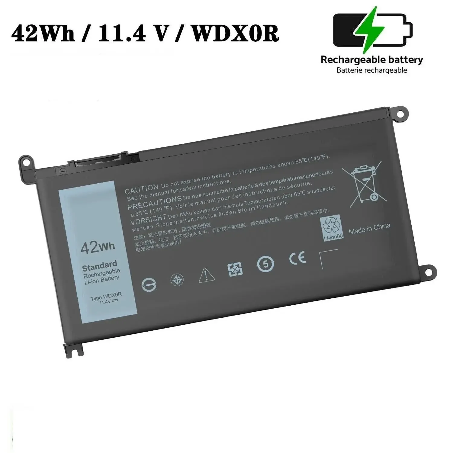 

42Wh WDXOR Laptop Battery for Dell Inspiron 7378 7375 7368 5378 5379 5368 7579 7569 5567 5568 5570 5578 5775 5579 7560 7570 5​ ​