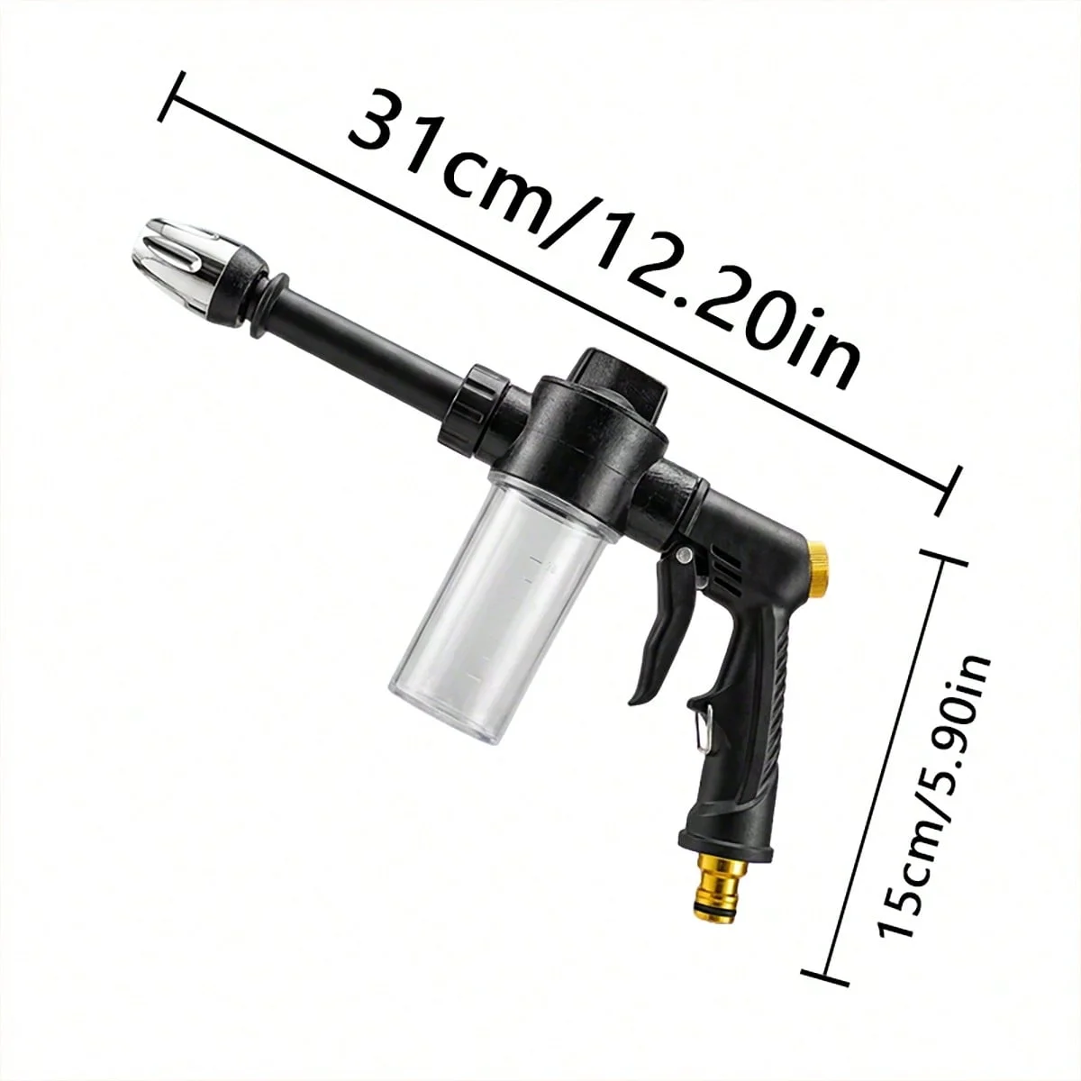 Multi-Function High Pressure Car Wash Spray Gun with Foam Bottle for Pets Motorcycles Gardens - Versatile Water Gun Cleaner