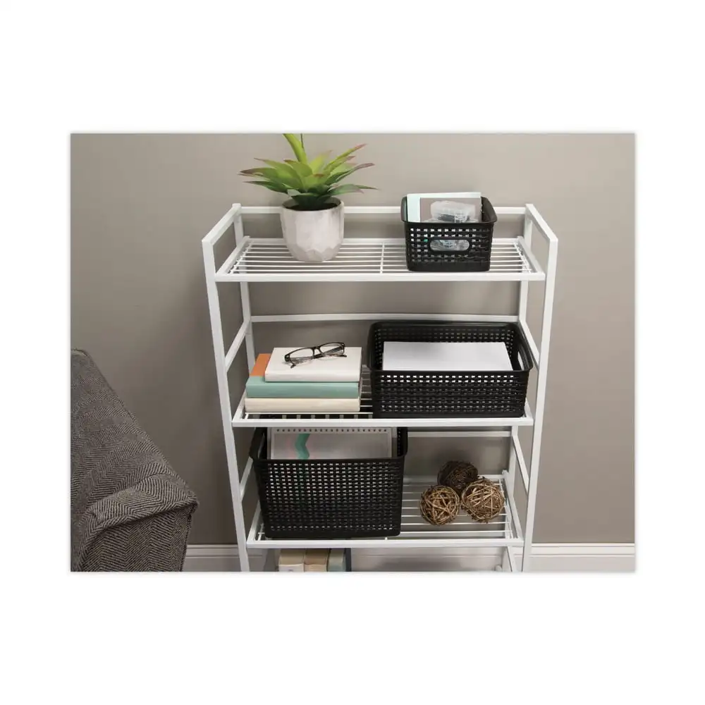 Gewebebehälter, sortiert, Kunststoff, schwarz, 3-Behälter