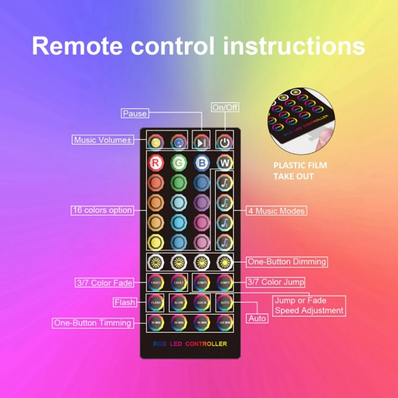 Bluetooth LED Light Bar SMD 5050 Smartphone APP Music Sync RGB Light Bar With Remote Control For TV Party 40M