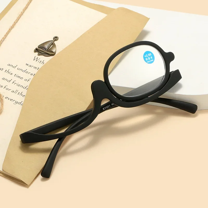 Women Glasses Rotating Makeup Reading Eyewear Anti Blue Light Make-up presbyopic Eyeglasses Diopter +1.0 +1.5 +2.0 To +4.0
