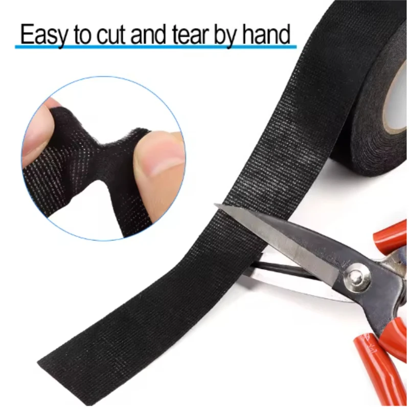เทปฉนวนไฟฟ้า ทนความร้อน สำหรับรัดสายไฟ 15 เมตร ขนาด 9/15/19/25/32/50 มม. สำหรับสายไฟรถยนต์ ป้องกันสายไฟ