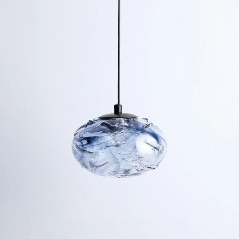

SANDYHA Modern Minimalist Pendant Light Glass LED Lamp for Living Room Dining Table Bedroom Lighting Decoration Lifting Design