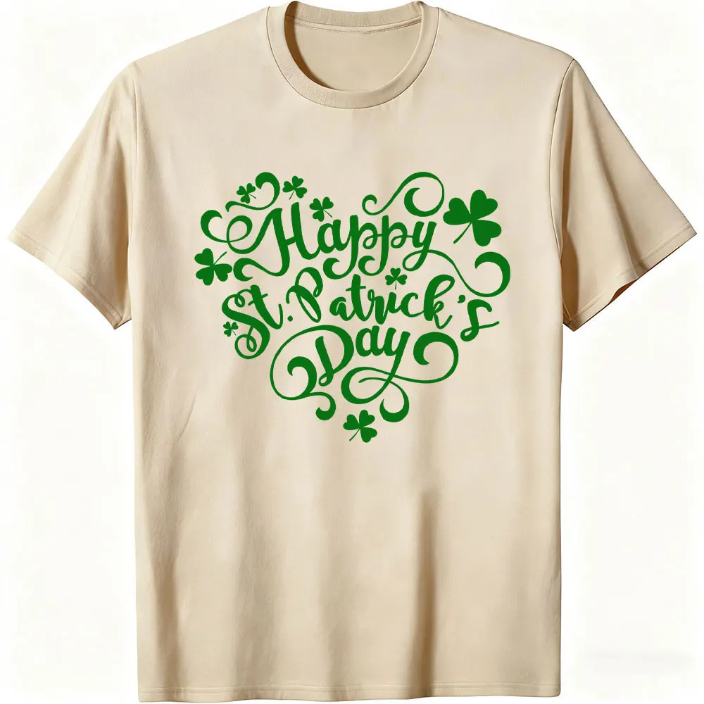 2024 Happy St Patricks Day Shirt Saint Patrick\'s Day Love Heart T-Shirt Summer Tops