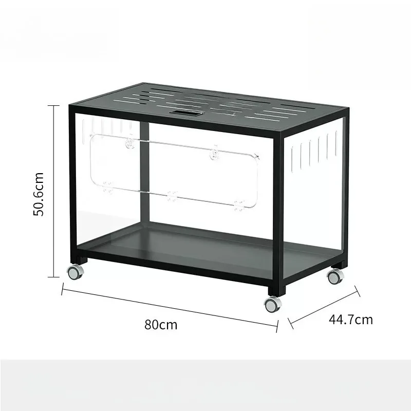 80Cm Extra Transparent Acrylic Hamster Cage, Large Space Metal Animal Pet Cage Assembly