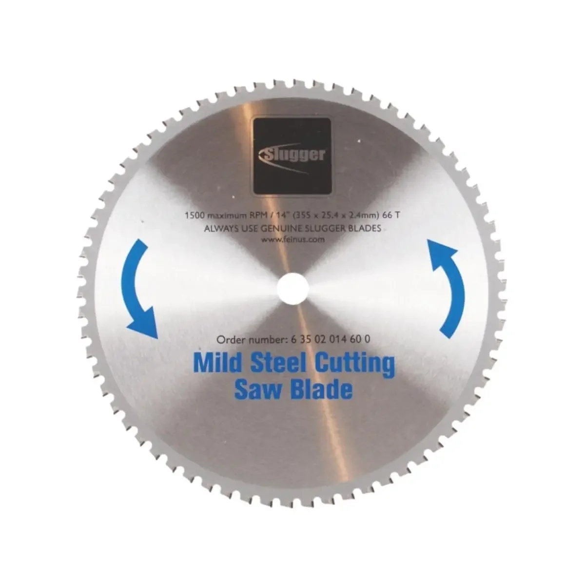 Slugger by Fein - HSS Cutting Saw Blade for Mild & Thin Metal, Aluminum and Stainless Steel - 66 Teeth, 14