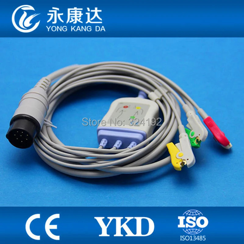 

Free shipping compatible for Nihon Kohden one-piece series patient ECG cable with leads,8pin ecg leadwires