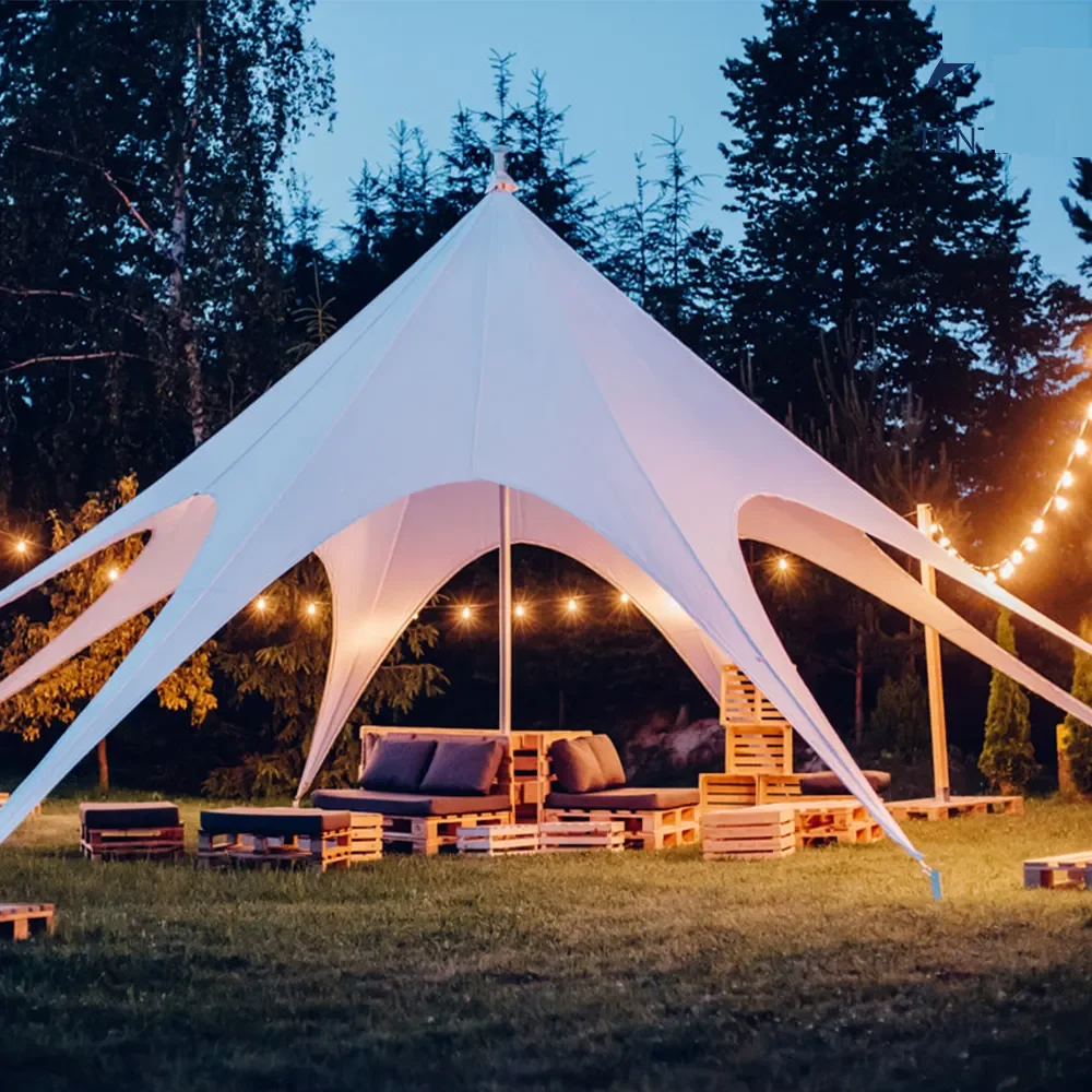 Genting Outdoor Canopy Tent Camping Friends Family Gathering Party Leisure Park Sunshade Single Peak Hexagon