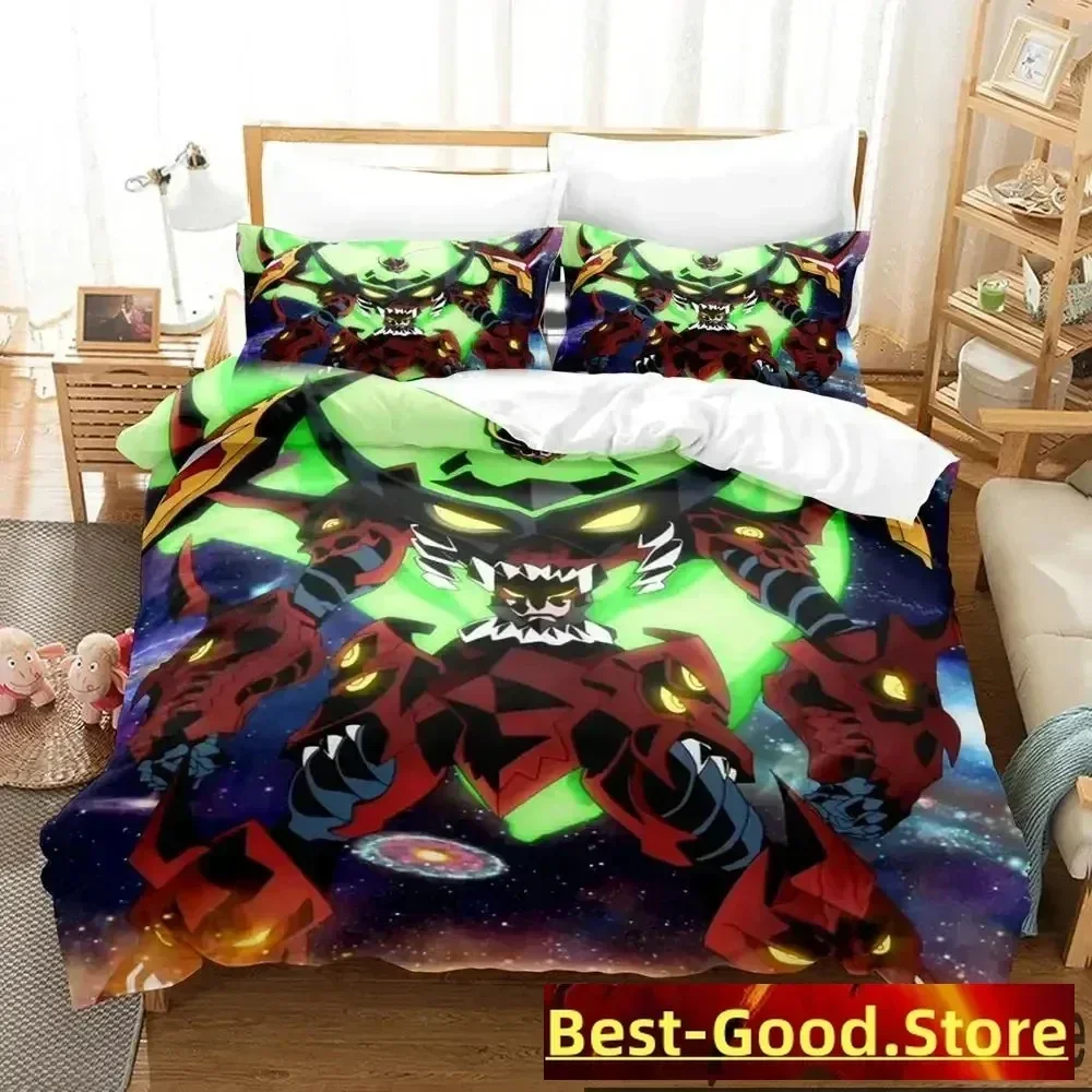 

Anime Tengen Toppa Gurren Lagann Bedding Set Duvet Cover Bed Set Quilt Cover Pillowcase Comforter king Queen Size Boys Adult