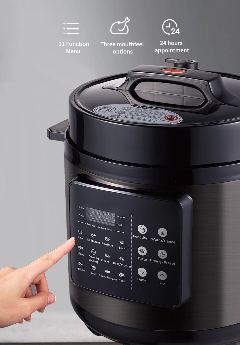 Wholesale High Quality Luxury Electric Pressure Cooker 5L 6L 8L Large Digital High Pressure Pot Cooker With Touch Panel