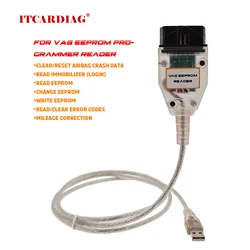 For VAG Eeprom Programmer Reader 1.20 Supports Clear Reset Airbag Crash Data Read Write Eeprom Immobilizer Mileage Correction