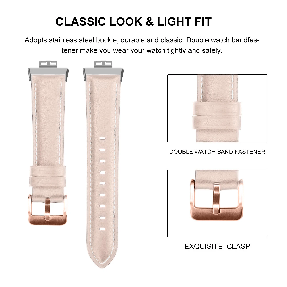 Da Thời Trang Dây Đồng Hồ Cho Đồng Hồ Huawei Watch Phù Hợp Với Dây Đeo Thay Thế Thanh Lịch Bracele Phụ Kiện Correa