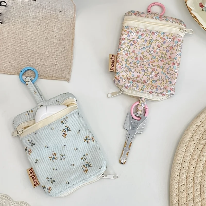 1–2 Stück niedliche Kartentasche, Münzbörse, sturzsicher und kollisionssicher, tragbare Aufbewahrungstasche, Kopfhörertasche, Schmucktasche (4,33 x 3,35 Zoll)