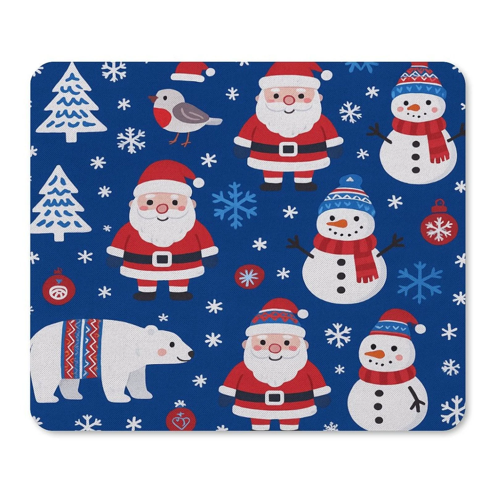 The Christmas character mouse pad, featuring Santa Claus and snowflake anti-slip features, is suitable for both office and home