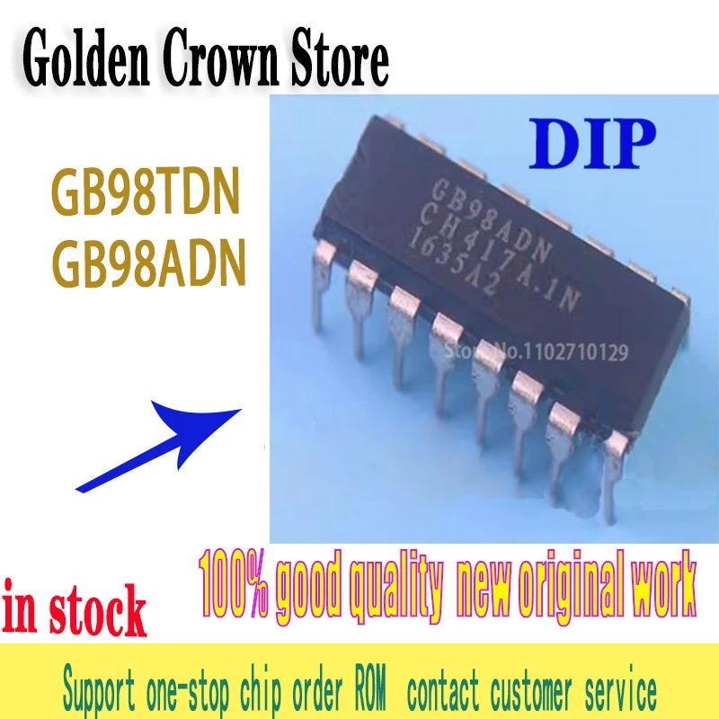 5~10pcs/lot  New Original GB98ADN GB98TDN DIP16 LCD backlight chip  In Stock