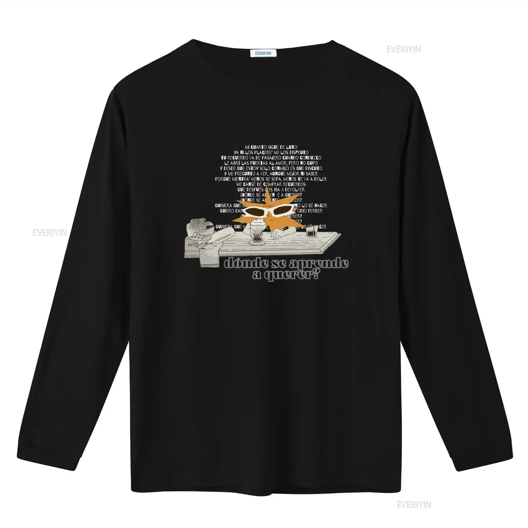 MORA Merch Star Album Retro Cartoon Back Design T Shirt Learn to Love vintage Washed fashion Casual Versatile Unisex homme