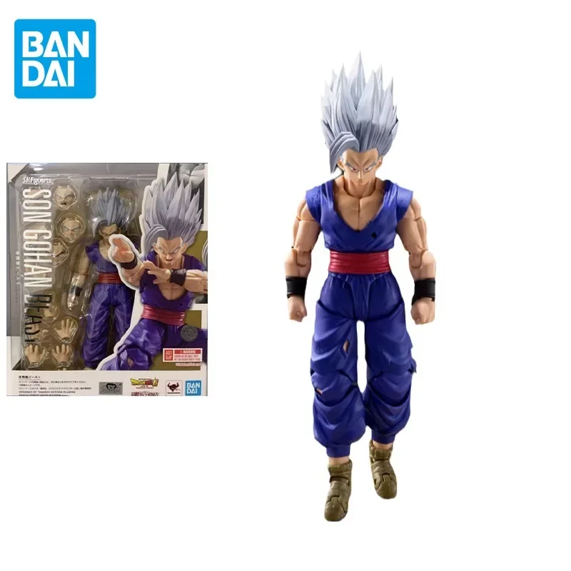 Bandai Original Dragon Ball Anime Figure SHF Supereroe Son Gohan Beast Action Figure Giocattoli per bambini Regalo Modello da collezione