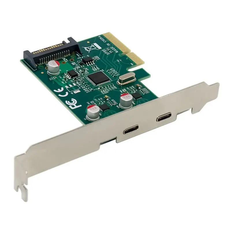 PCIE to USB 3.1 Type-C adapter card 2-port expansion desktop computer ASM1142