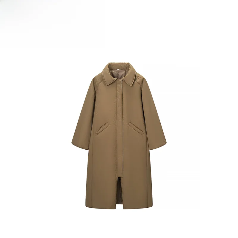 

Faionable Long Cotton Jaet Women's Turn-down Collar Ele Simple Sle Autumn New Arrival Ladies' Premium Quali Cotto...