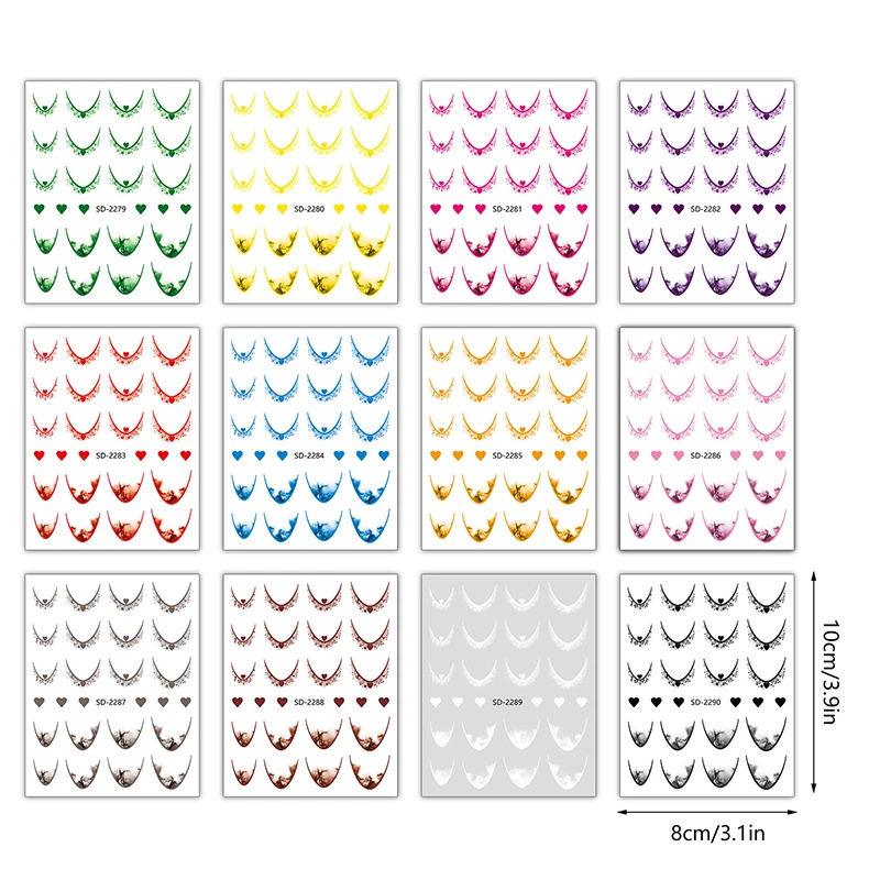 Moda francesa 3D línea simplificada pegatinas para decoración de uñas línea Irregular prensa en uñas calcomanías decoraciones de manicura DIY