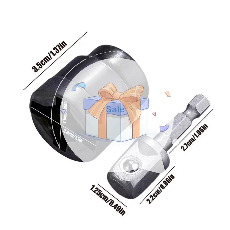 1 Set Universal Scissor Car Jack Adapter Stabilizer Jack Drill Disassemble Tool Steel Ball Joint Rod Impact Wrench Tool